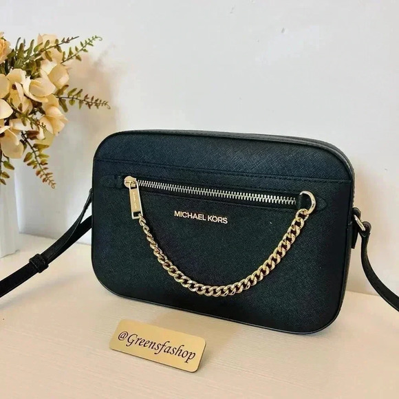 Michael kors purse Jet Set Large East/West Zip Chain crossbody bag black